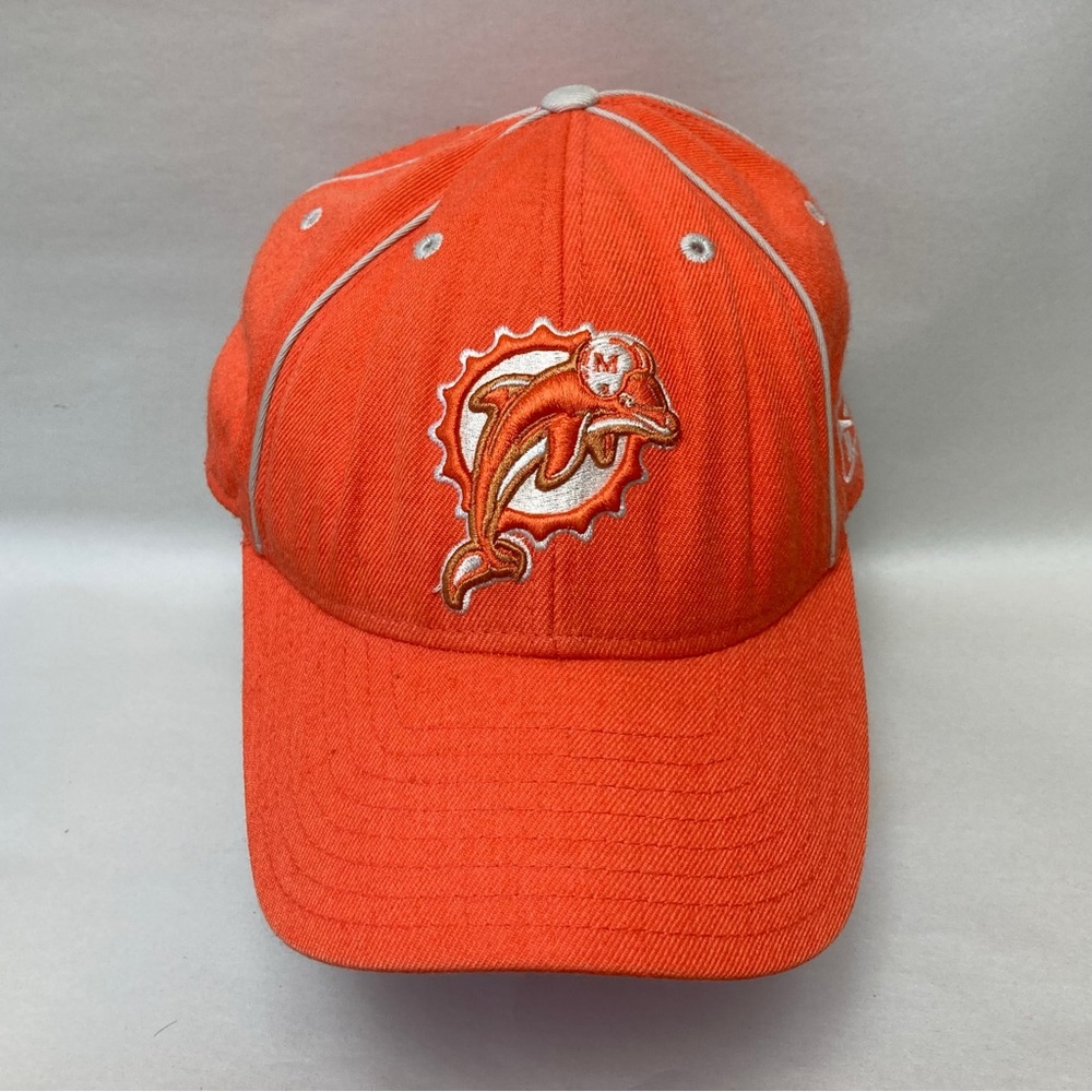 Vintage Miami Dolphins Reebok NFL Orange Cap Size 7 3/4